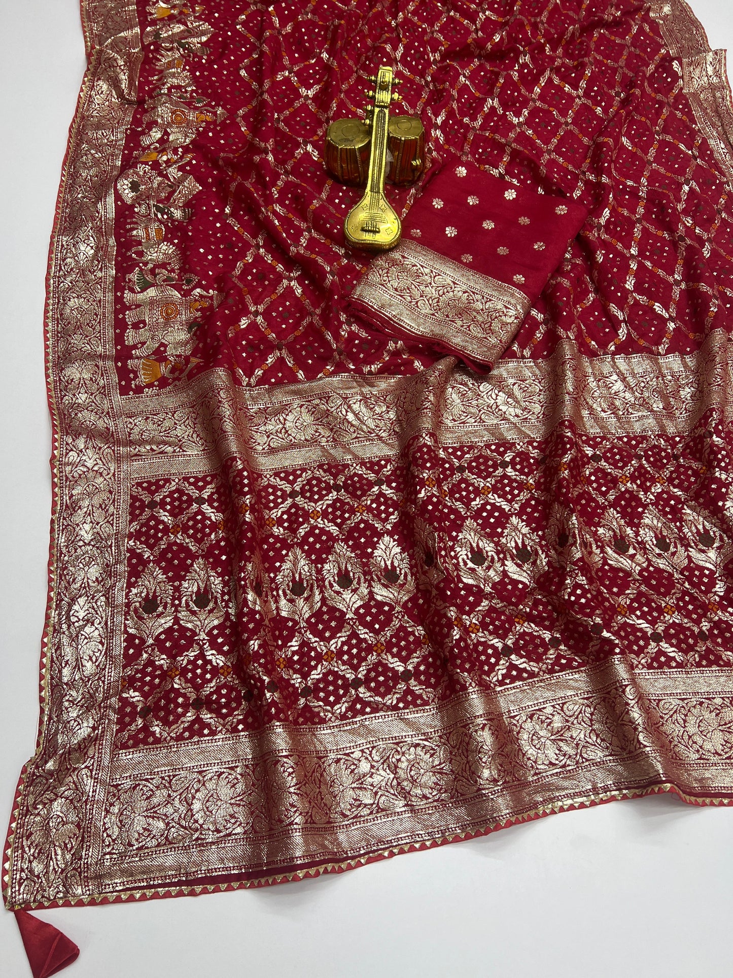 Meenakari work saree