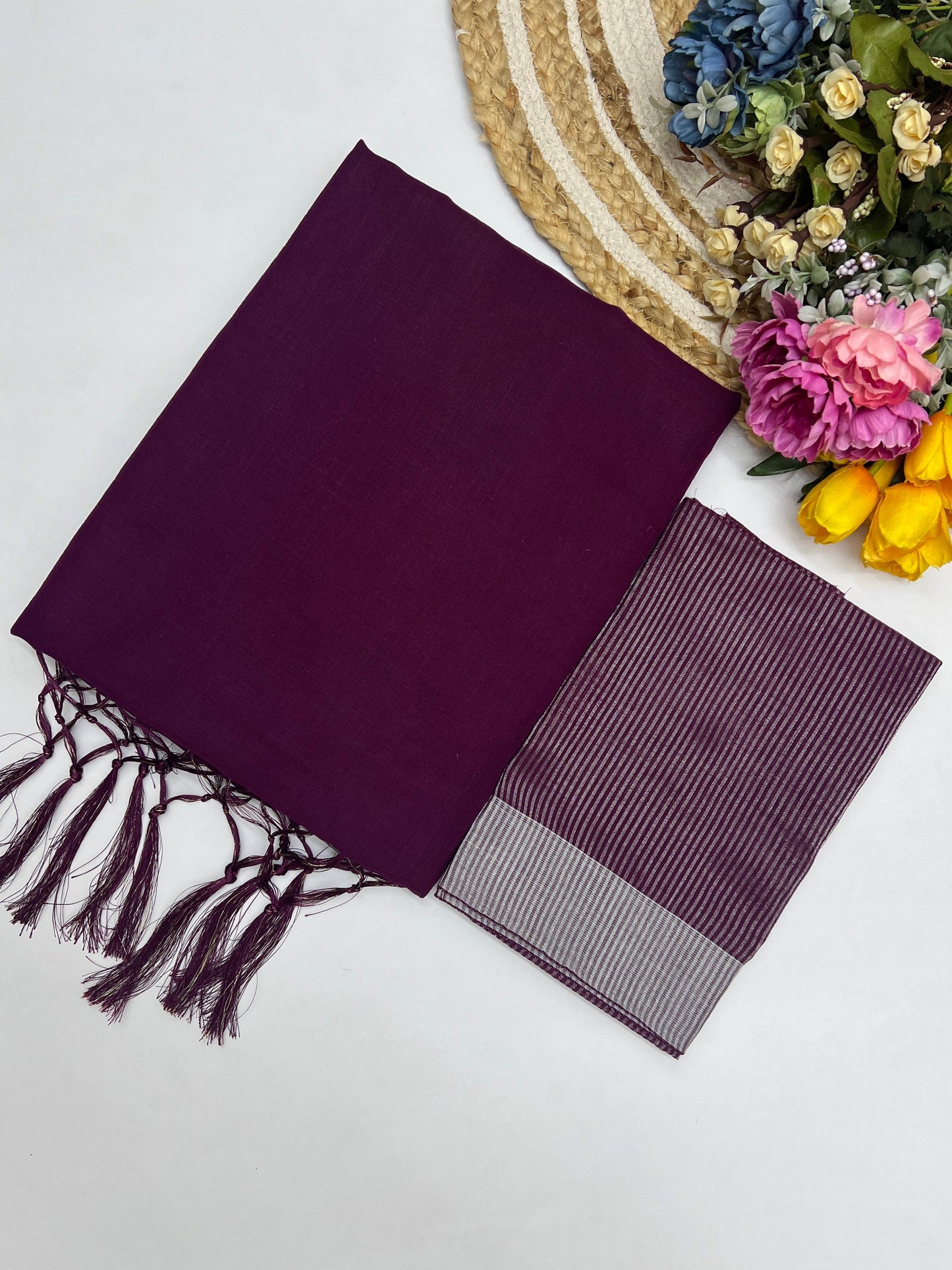 PURE LINEN PATTERN SAREE