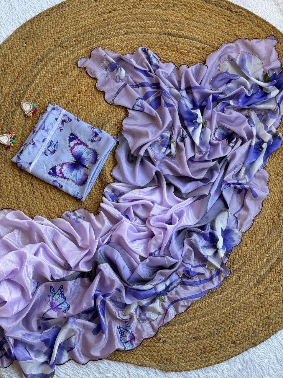 Floral Butterfly saree