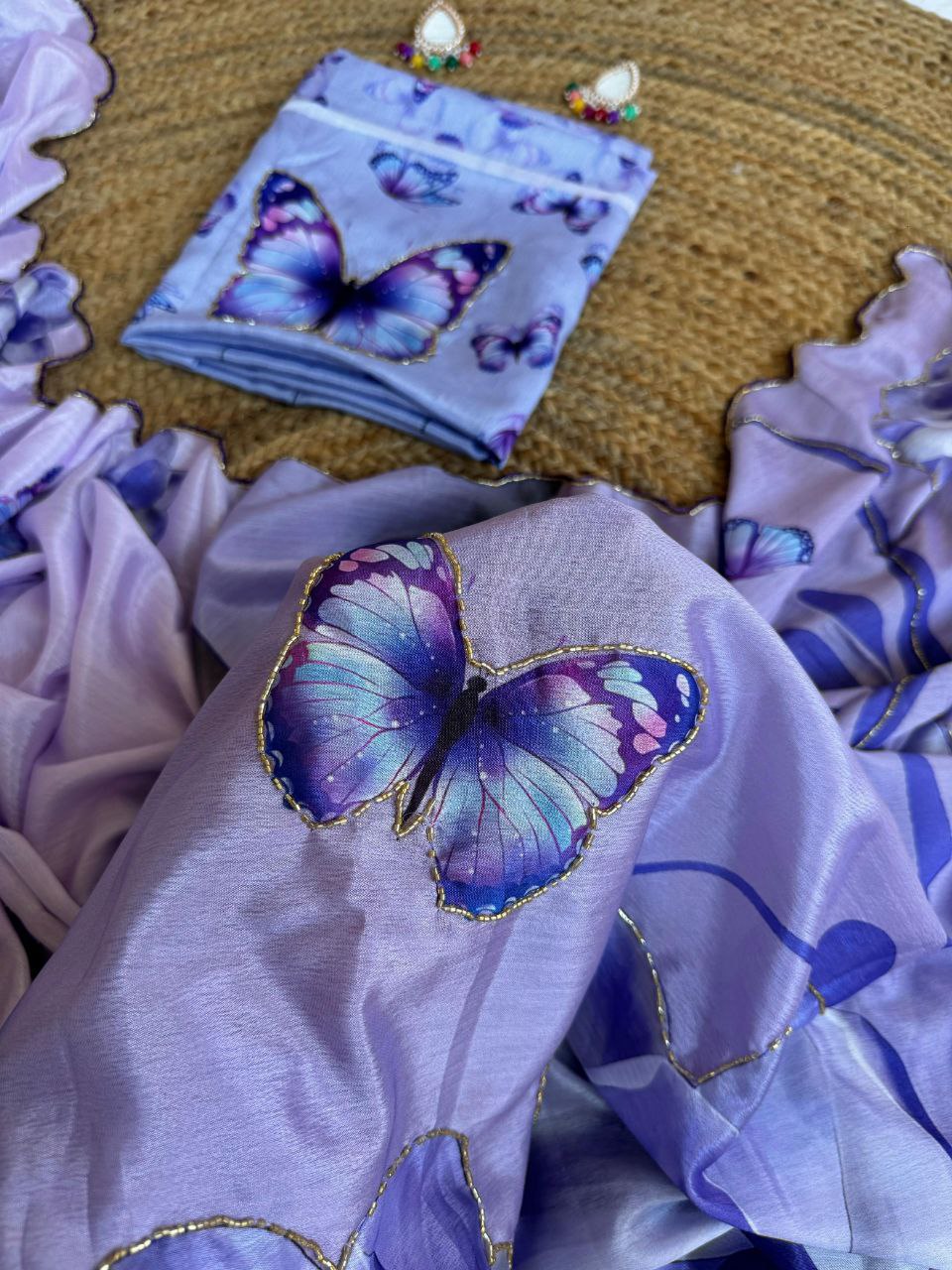 Floral Butterfly saree