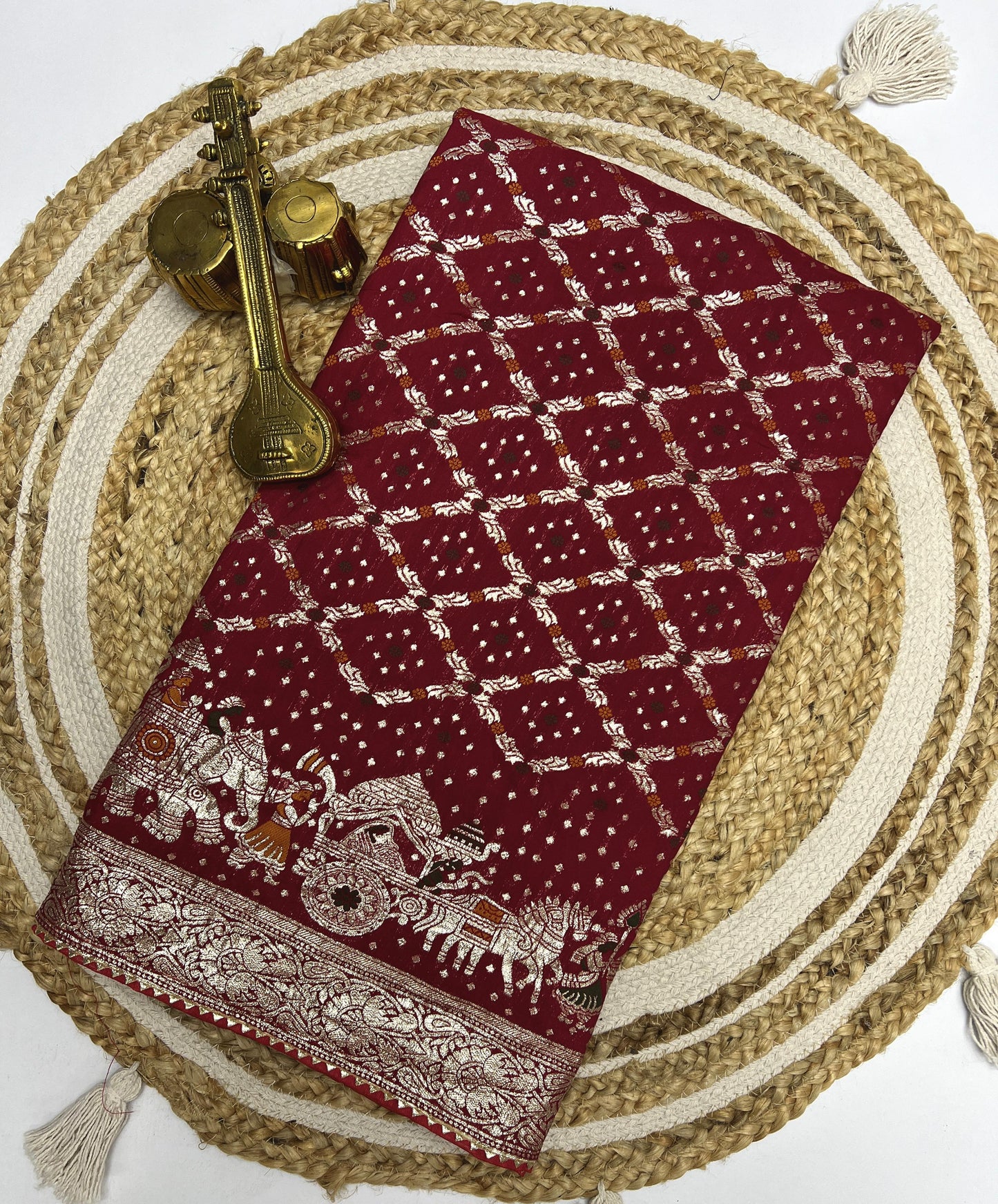Meenakari work saree