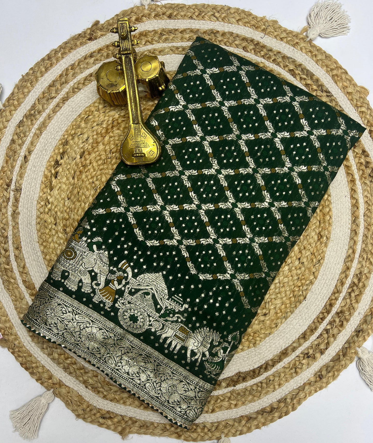 Meenakari work saree