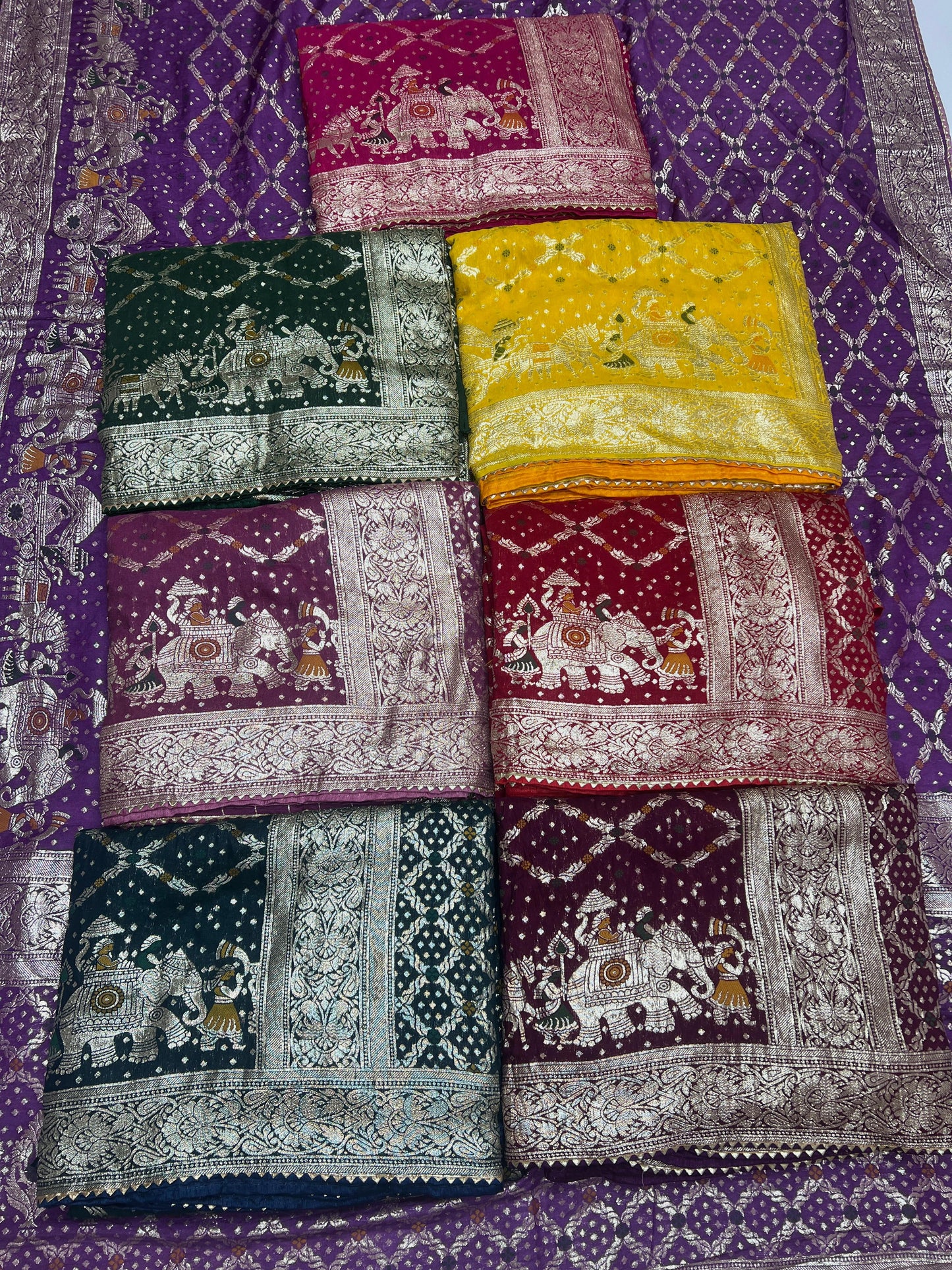 Meenakari work saree