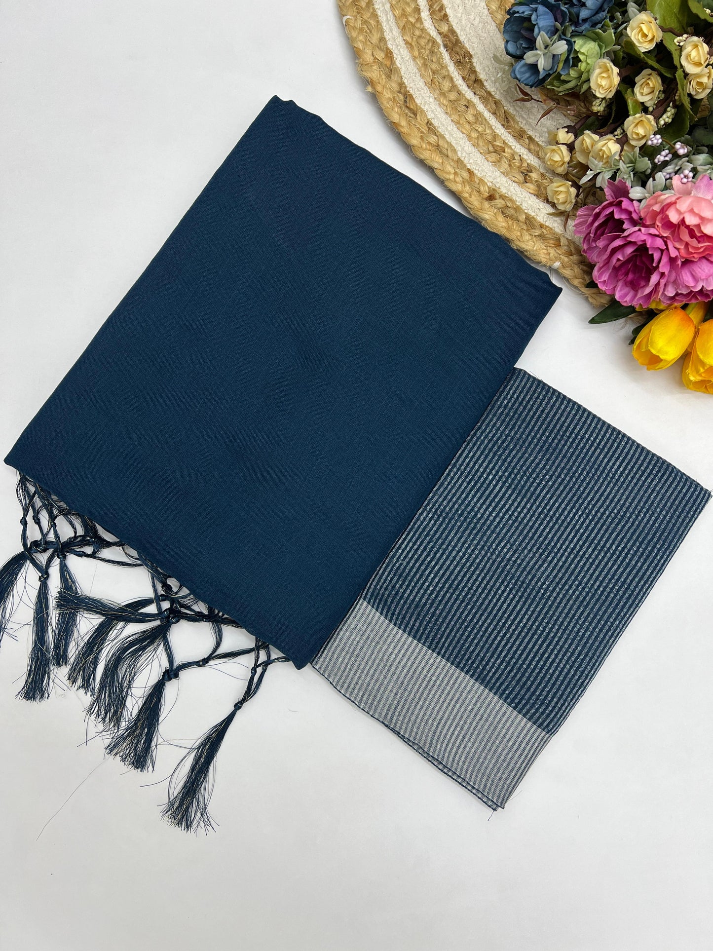 PURE LINEN PATTERN SAREE