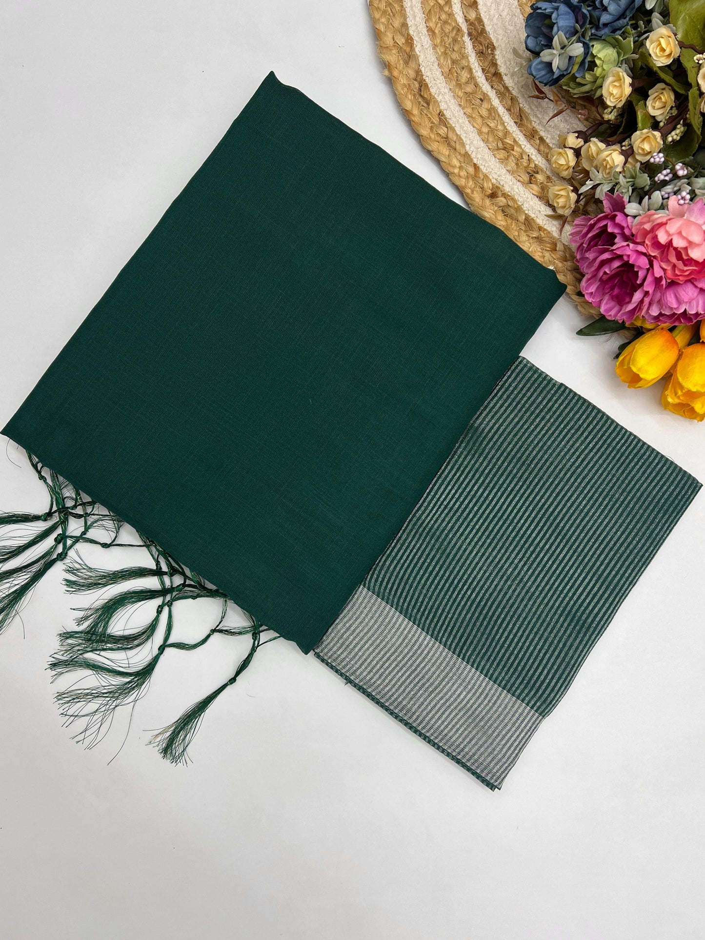 PURE LINEN PATTERN SAREE