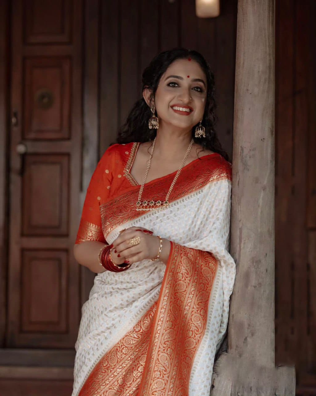 BEAUTIFUL RICH PALLU AND JACQUARD BORDER SAREE