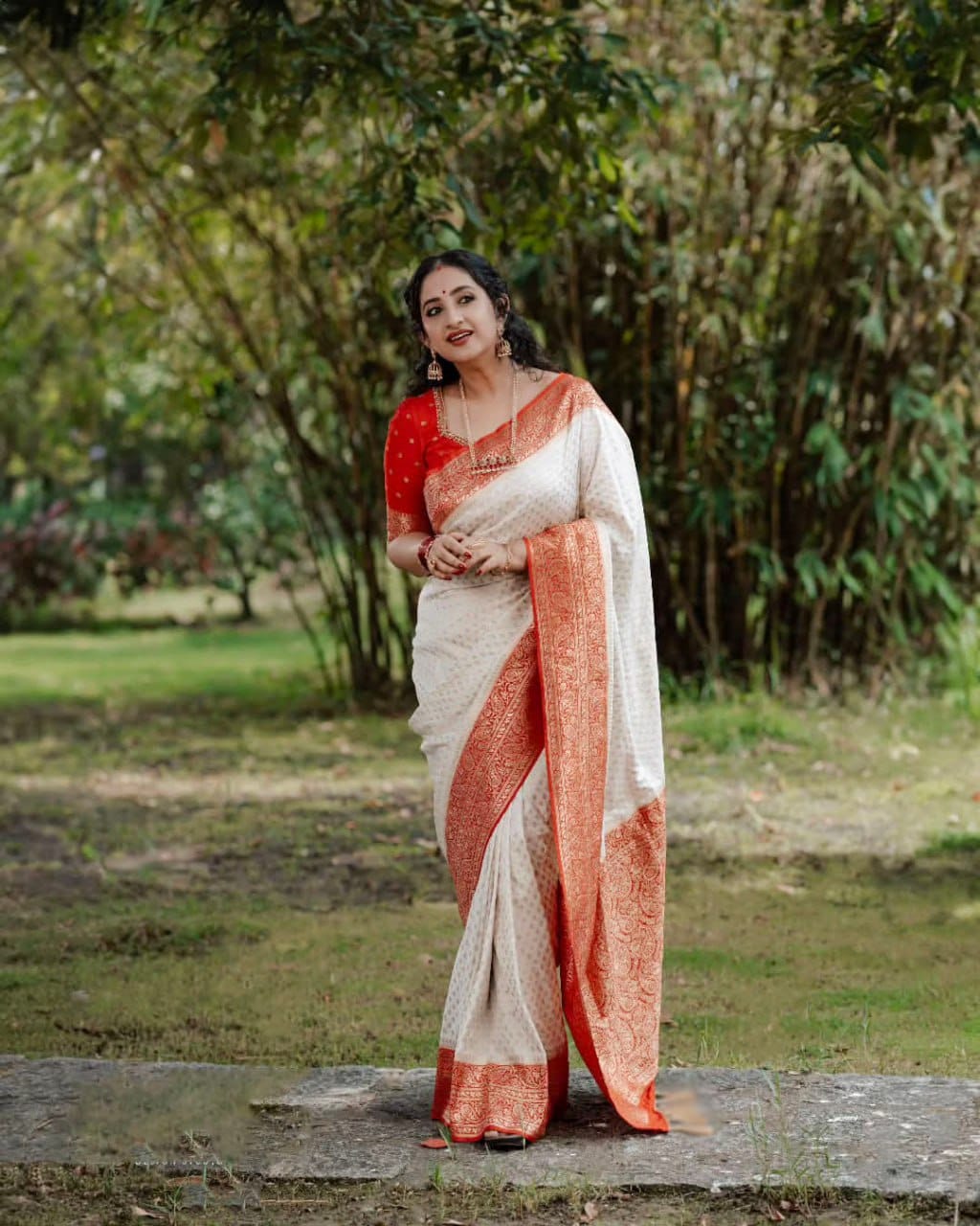 BEAUTIFUL RICH PALLU AND JACQUARD BORDER SAREE