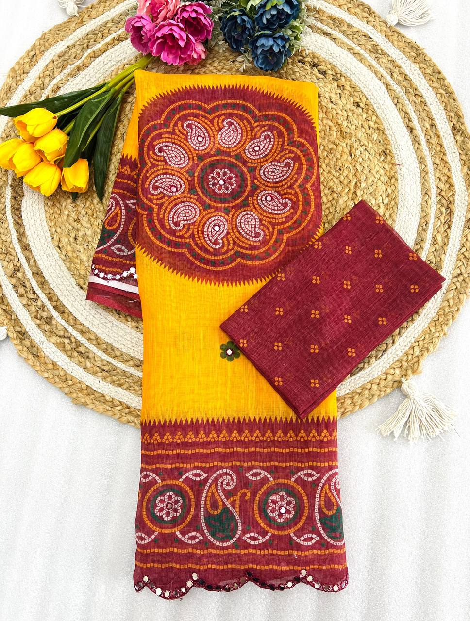 Classic Linen Saree