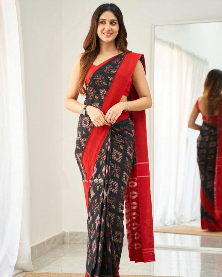 Linen Saree With Beautiful Digital Print