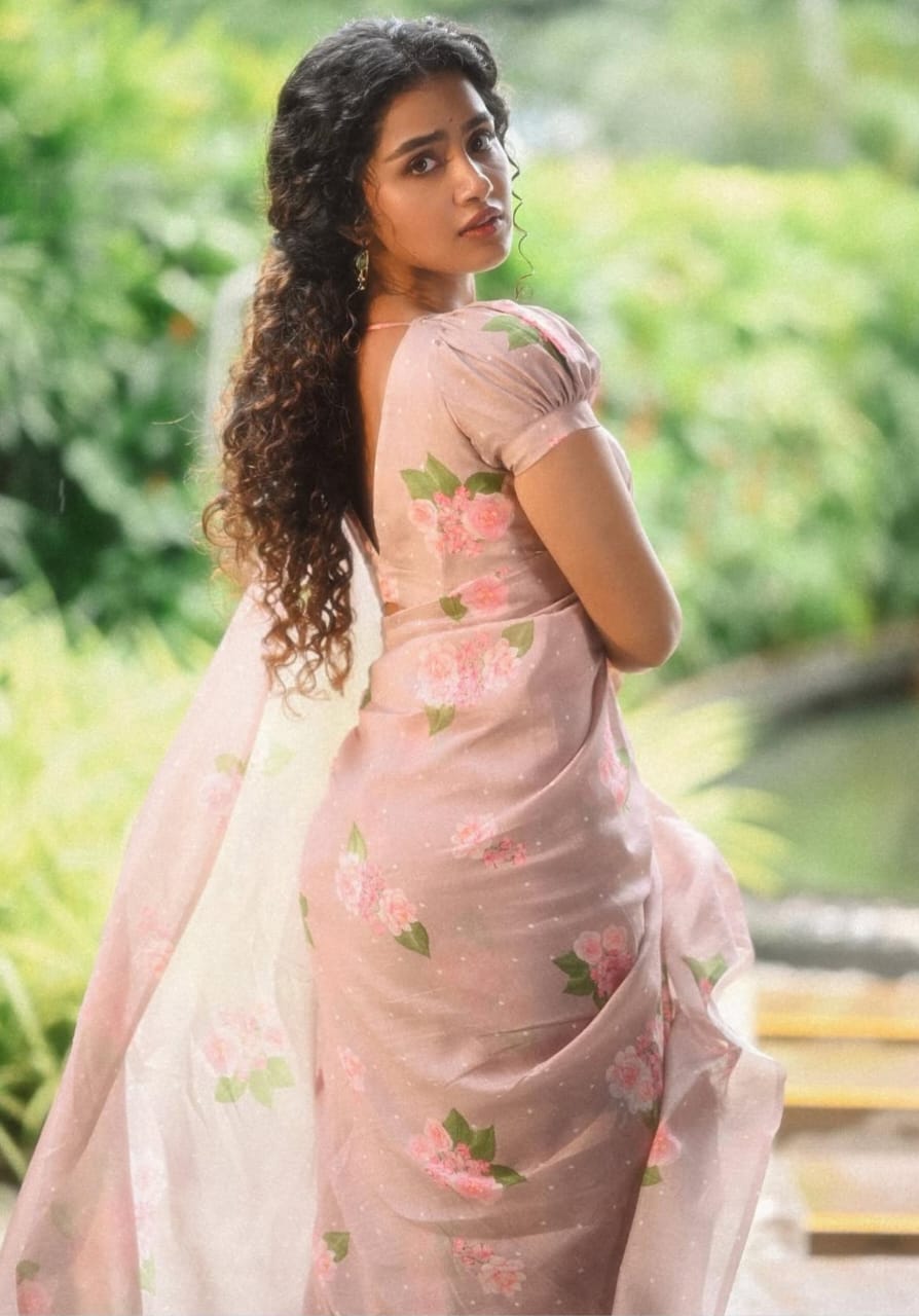 Linen Saree With Digital Print