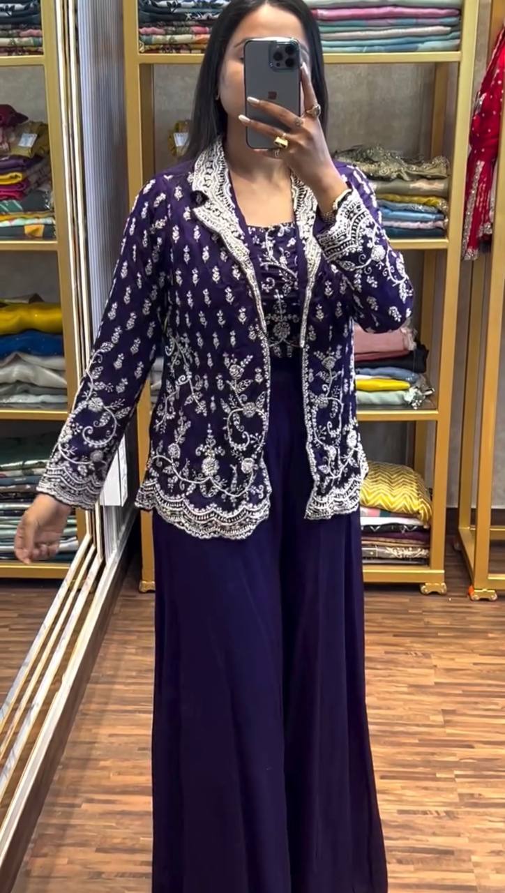 Premium Indo-Western 3-Piece Outfit | Trending Festive & Party Wear