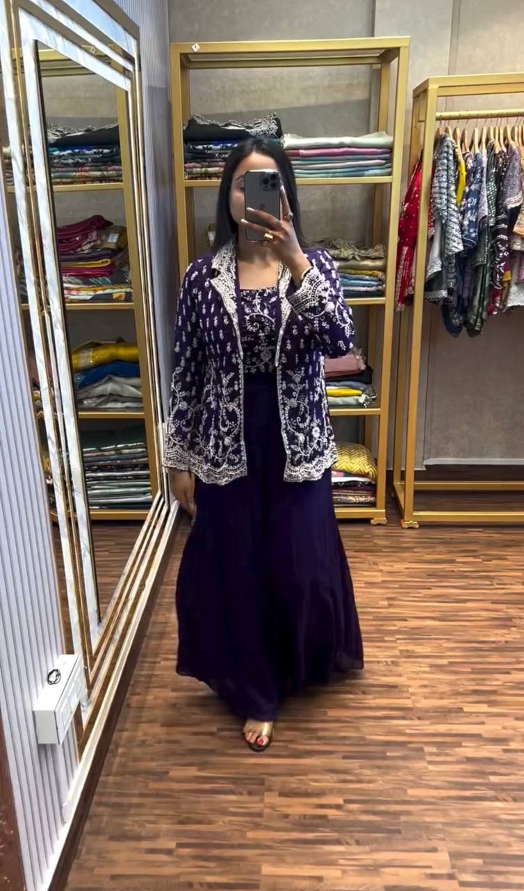 Premium Indo-Western 3-Piece Outfit | Trending Festive & Party Wear