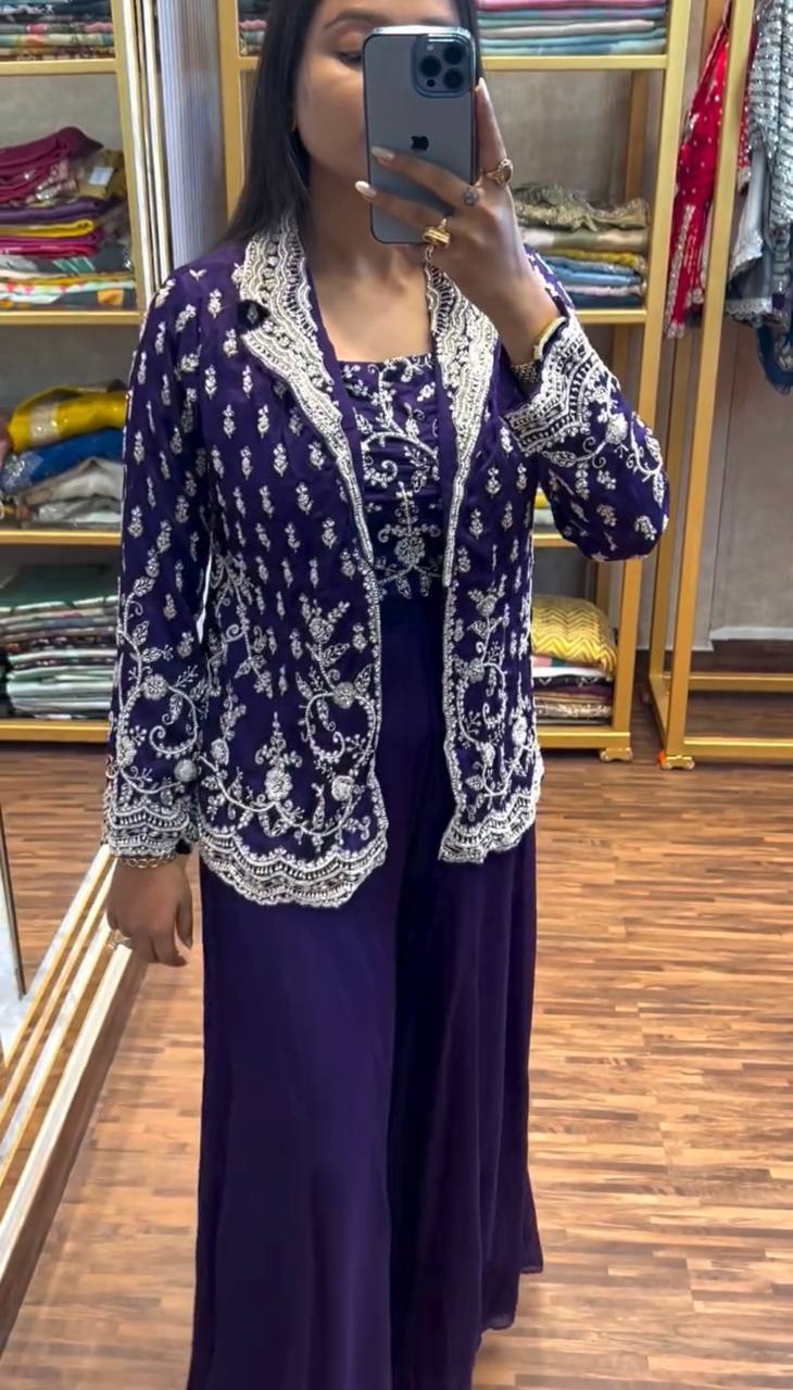 Premium Indo-Western 3-Piece Outfit | Trending Festive & Party Wear
