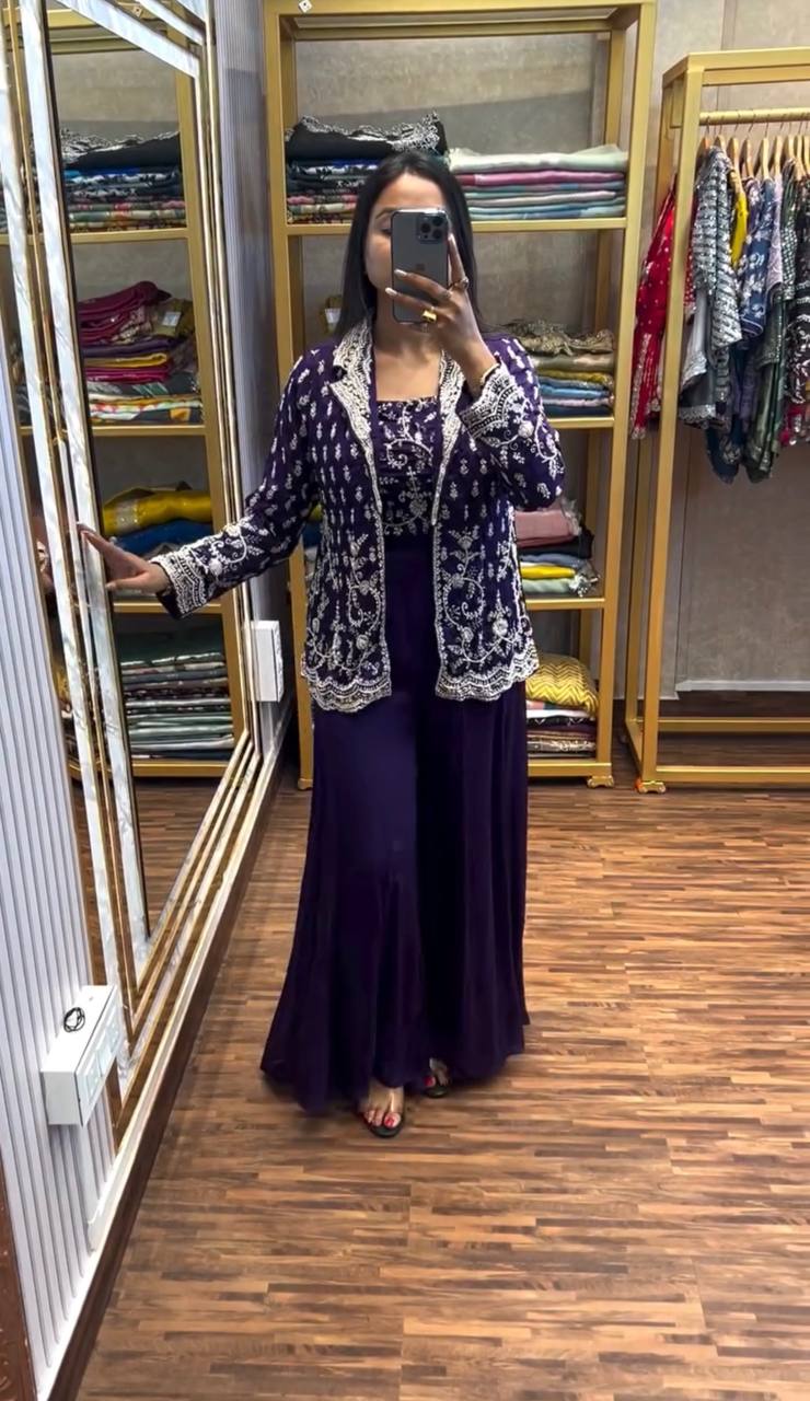 Premium Indo-Western 3-Piece Outfit | Trending Festive & Party Wear
