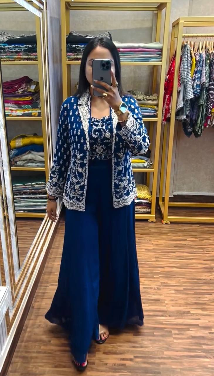 Premium Indo-Western 3-Piece Outfit | Trending Festive & Party Wear