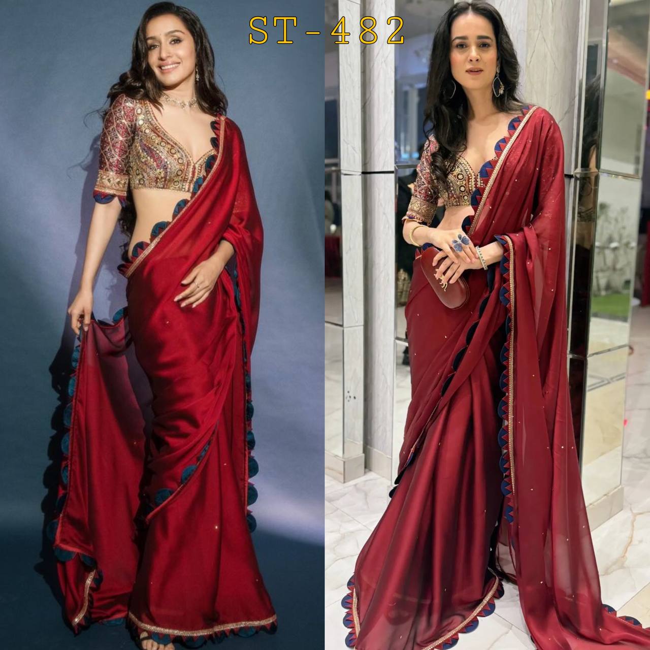 Shraddha Kapoor viral red saree
