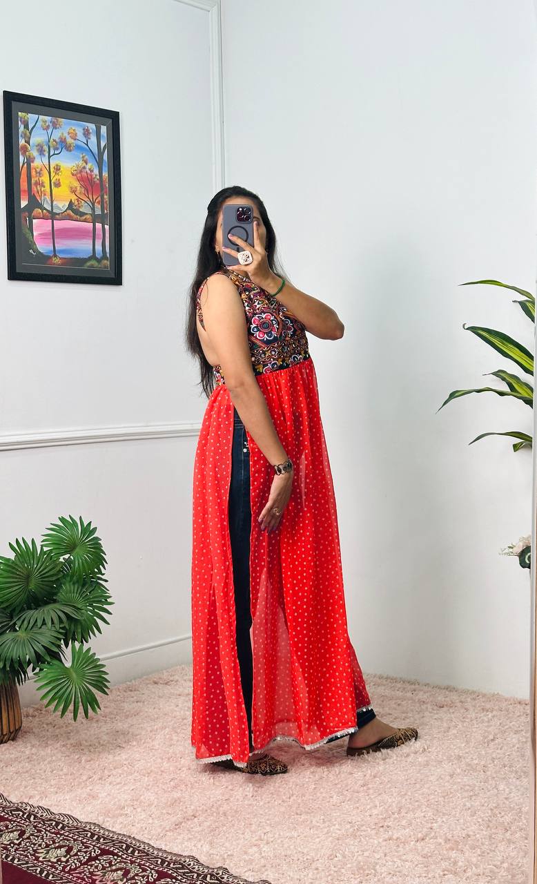 Heavy Embroidery Navratri Special Kurti