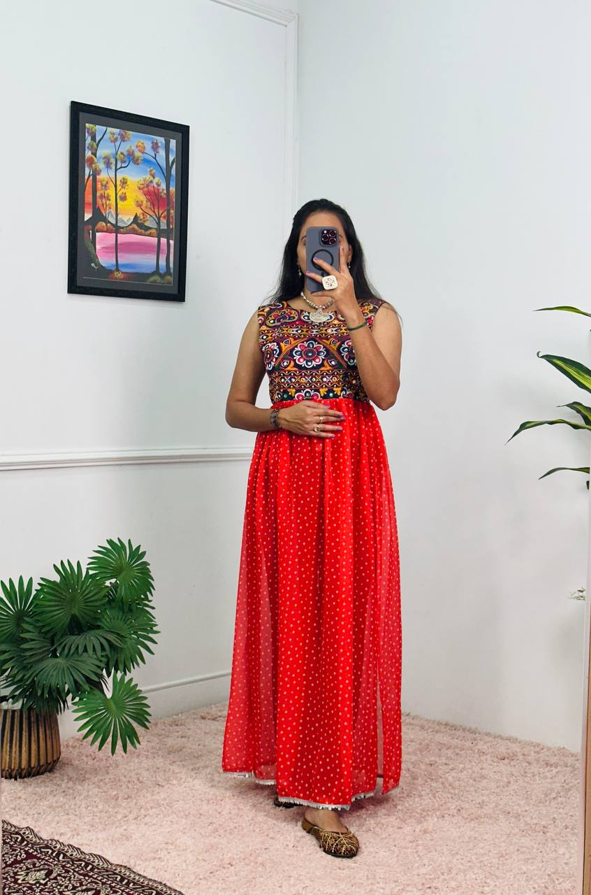 Heavy Embroidery Navratri Special Kurti