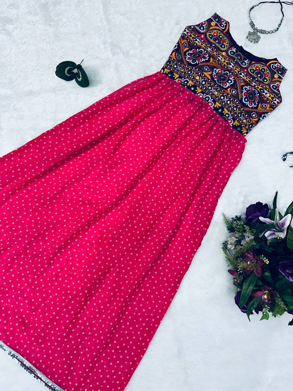 Heavy Embroidery Navratri Special Kurti