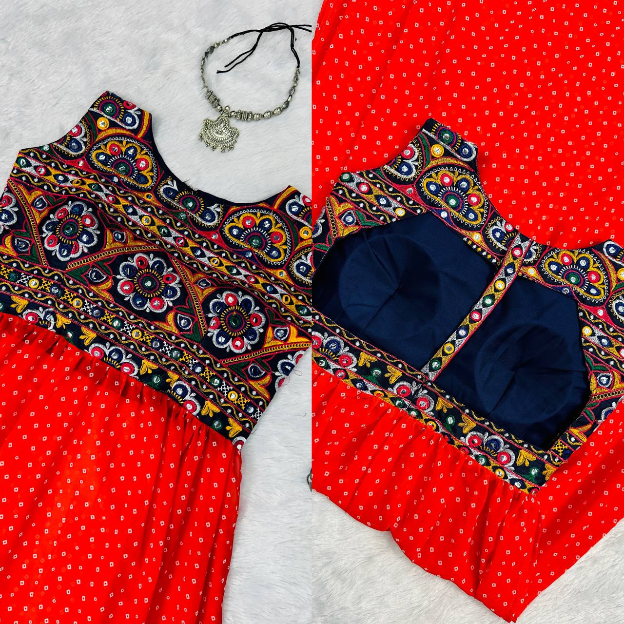 Heavy Embroidery Navratri Special Kurti