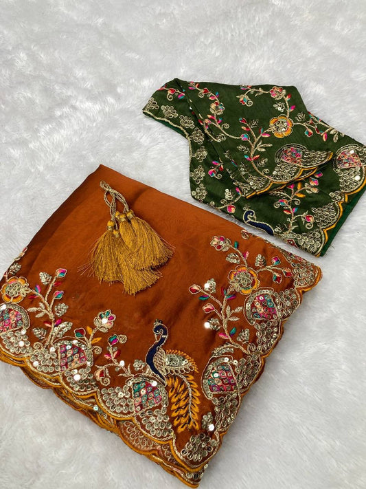 Rekha Mishra Viral  OrangeSaree