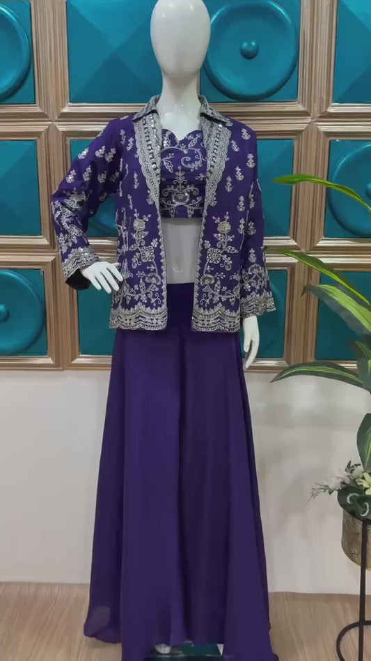 Premium Indo-Western 3-Piece Outfit | Trending Festive & Party Wear